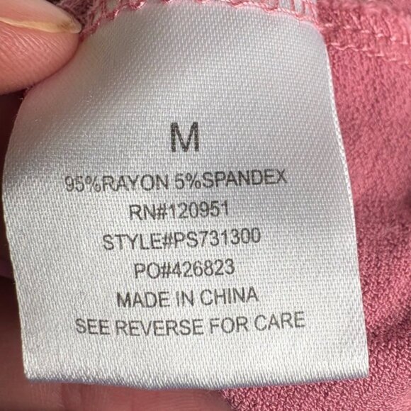 Pink Rose Dark Pink Soft Tank Top Blouse Racerback with Crisscross Detail - Picture 4 of 4
